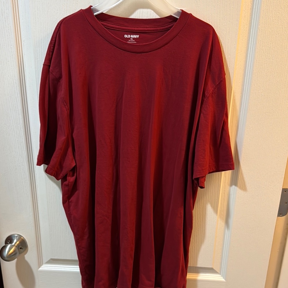 Old Navy Red Short Sleeve Tee Casual Essential